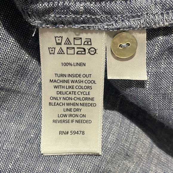 Artisan NY pullover sleeveless linen lagenlook minimalist blue dress extra small - Picture 11 of 11